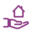 Cartoon hand holding house