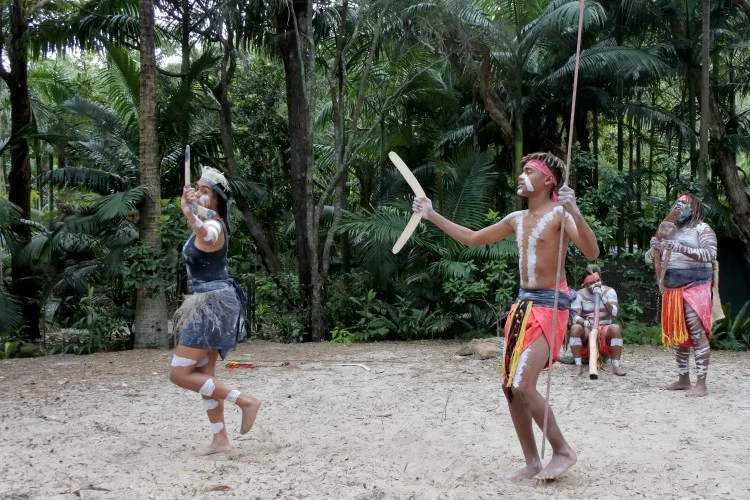 Indigenous people performing dance